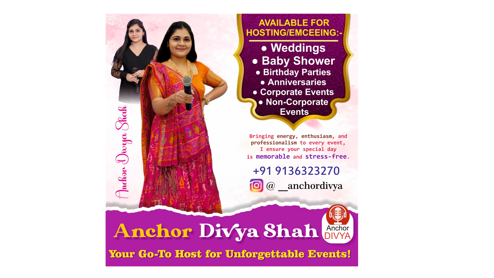 Anchor Divya Shah