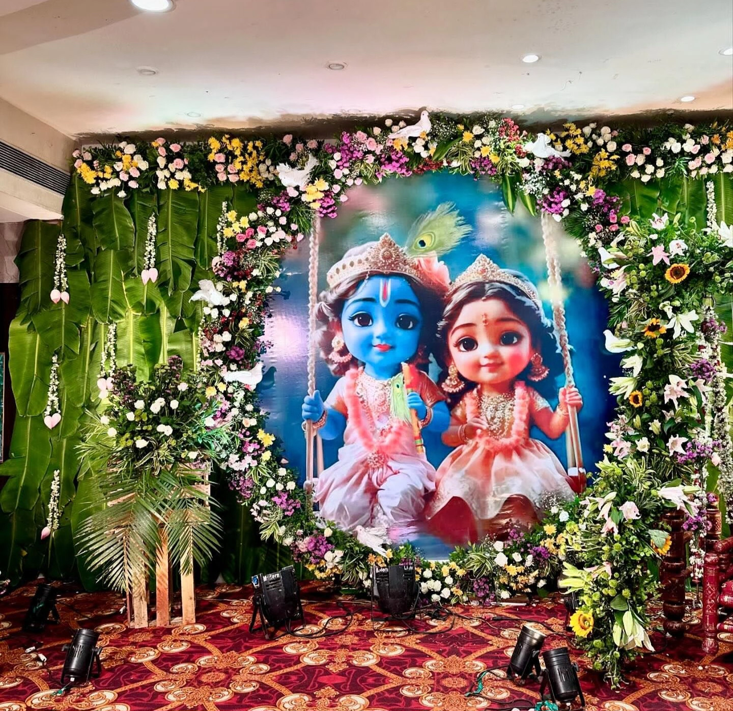 Elegant baby shower flower decor by bs florist