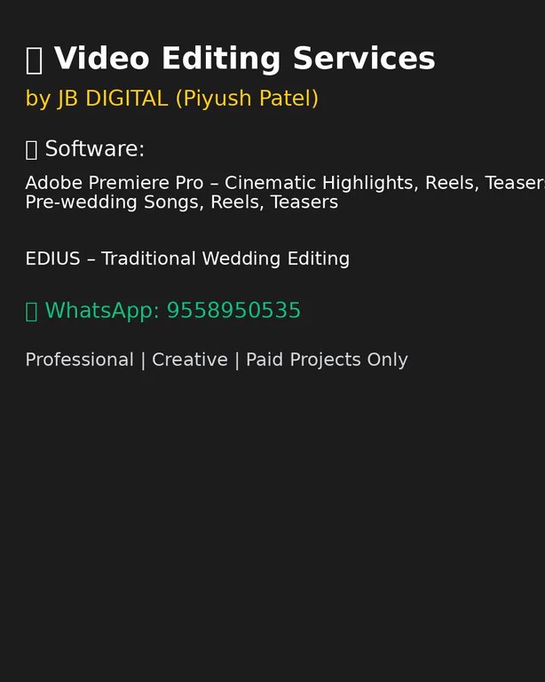shoot and edit all type of cinamatic reels
