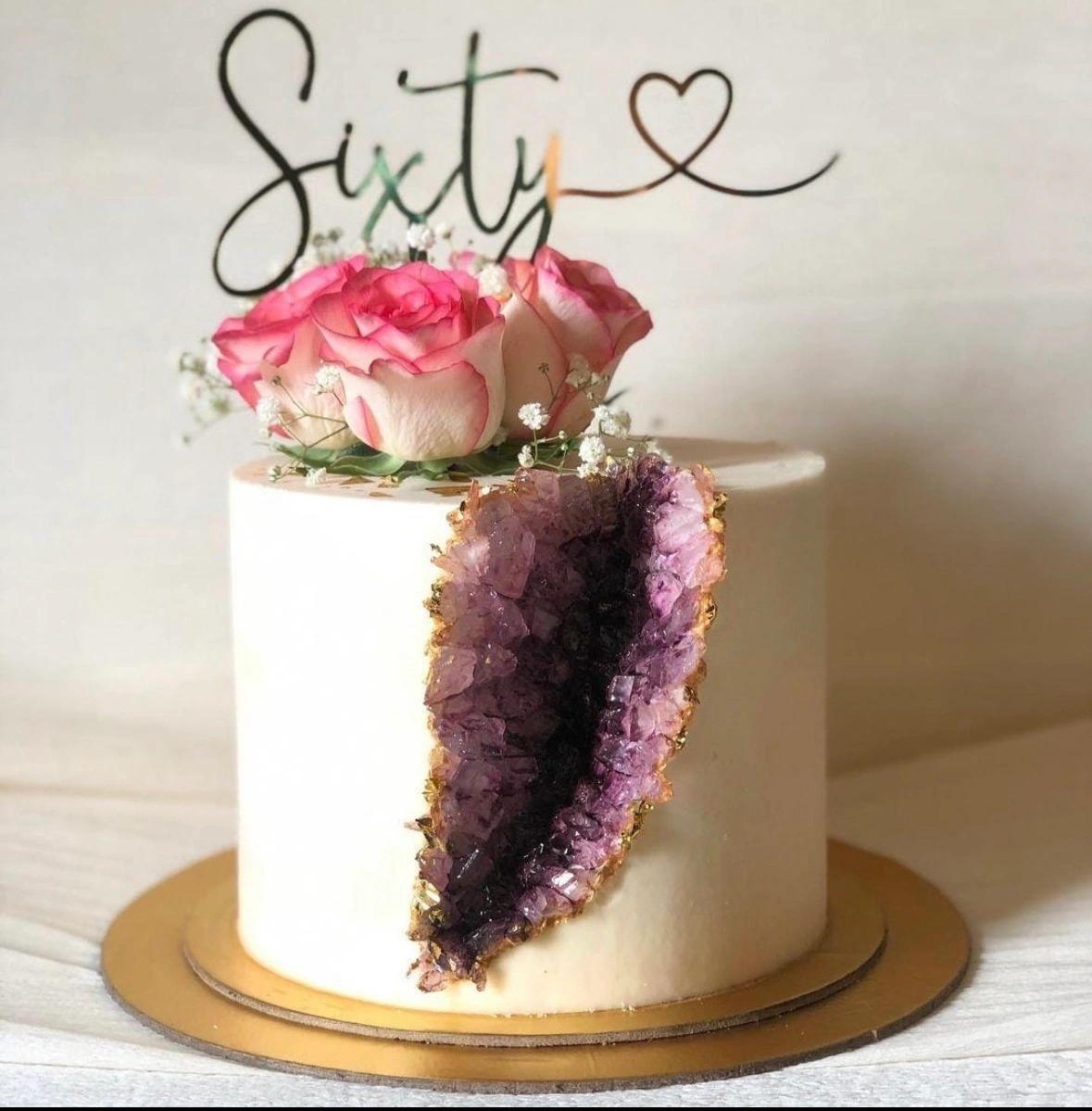 Floral Geode cake