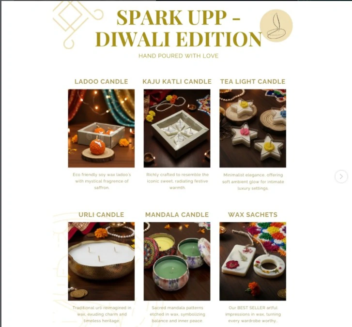 Handcrafted organic scented candles