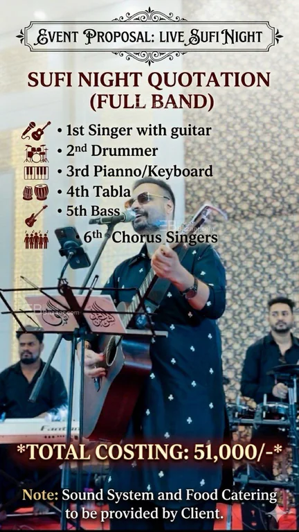 Live band Sufi and Bollywood 