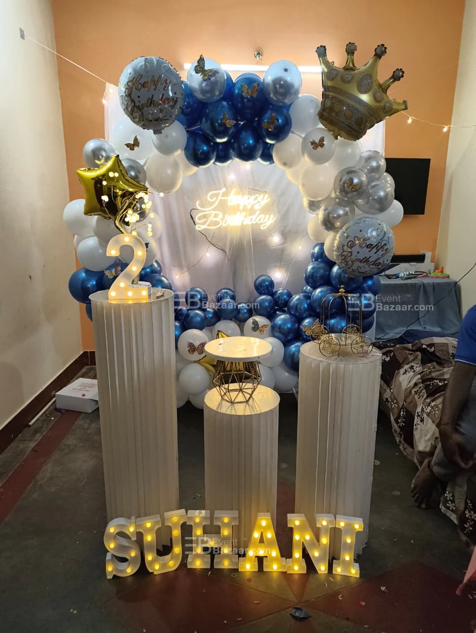 First Baby Birthday Balloon Decoration photo 1