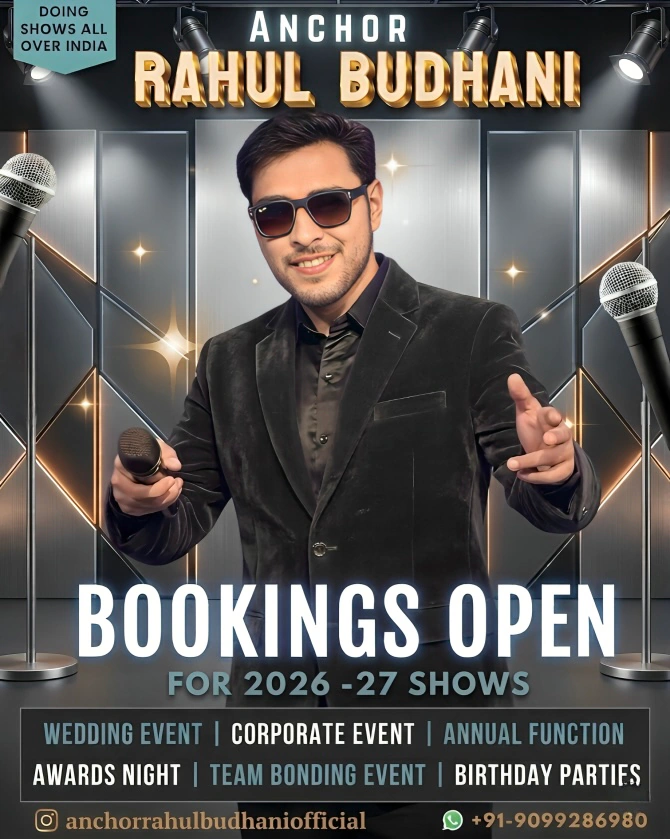 Anchor Rahul Budhani 